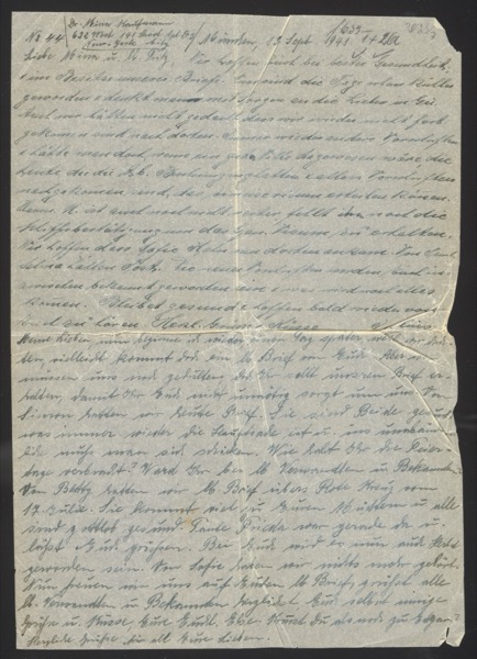 Handwritten letter