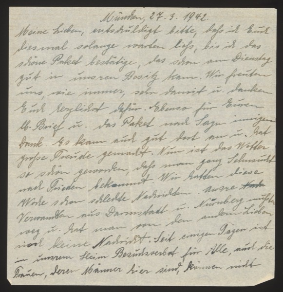 Handwritten letter
