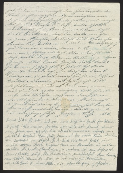 Handwritten letter (page 2 / continuation)