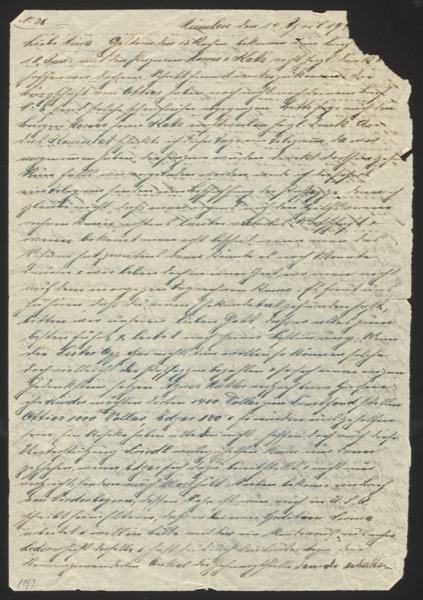 Handwritten letter (page 1) in German Kurrent script