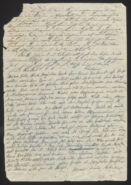 Handwritten letter (page 2 / continuation) in German Kurrent script