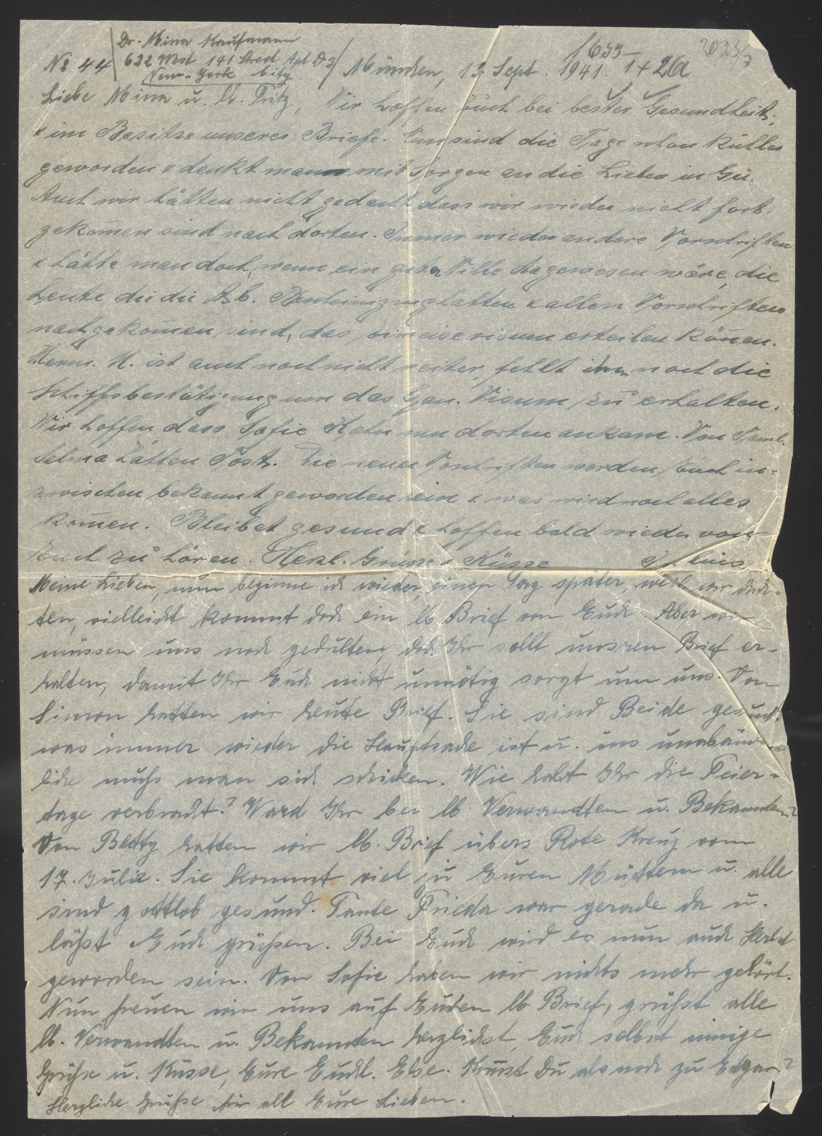 Handwritten letter — Document