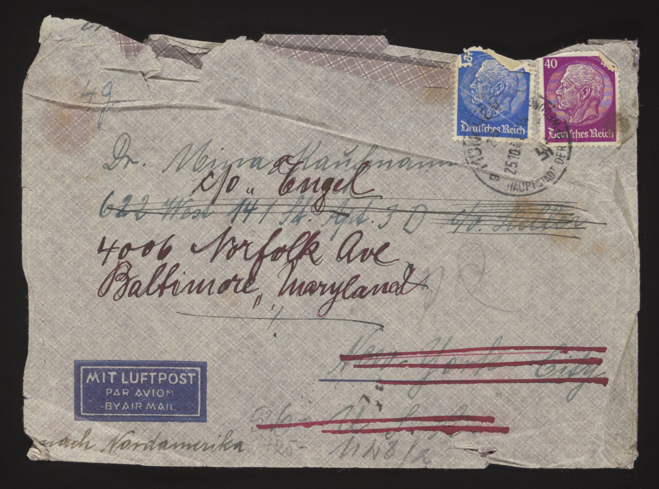 Envelope front — airmail letter — Front