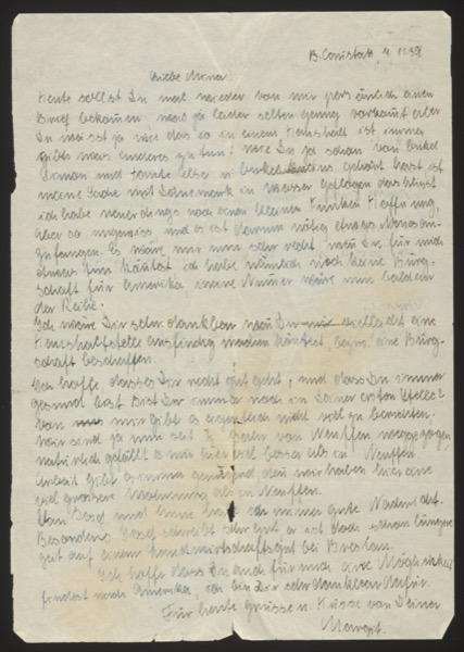 Letter seeking emigration sponsorship