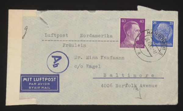 Envelope front — airmail letter