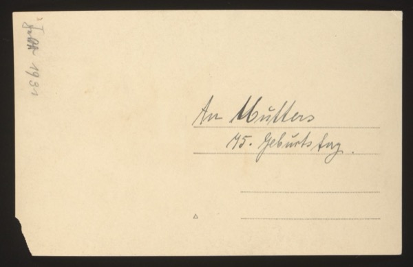 ANNOTATION ON PHOTO (back, handwritten): German: "An Mutters 45. Geburtstag" Date: "Jan. 1931" (written in top left corner) English: "On Mother's 45th birthday" Date: January 1931 Description: Front shows a group of five women standing together in a park or garden path with bare trees and a stone wall in the background. Winter clothing. If the mother was 45 in January 1931, she was born approximately 1885-1886.