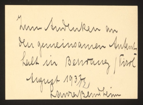 ANNOTATION ON PHOTO (back, handwritten): "Berlin August 1932" Description: Photograph taken in Berlin, August 1932.